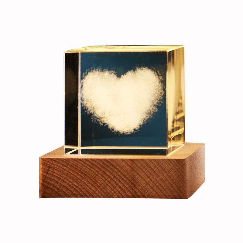 Lampă de Noapte 3D din Cristal