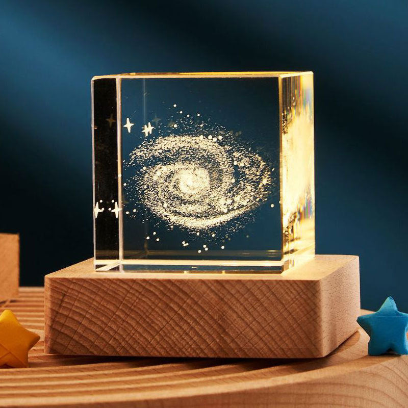 Lampă de Noapte 3D din Cristal