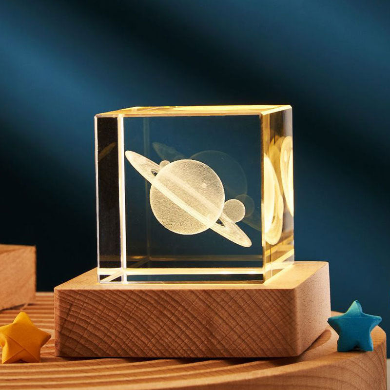 Lampă de Noapte 3D din Cristal